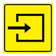 Визуальная пиктограмма «Вход в помещение», ДС20 (полистирол 3 мм, 200х200 мм)